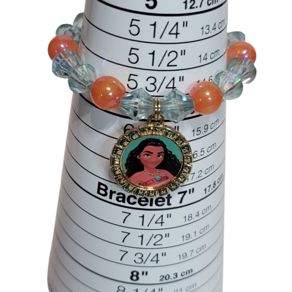 Disney Orange Blue Mixed Moana Elastic Bracelet - Picture 7 of 8